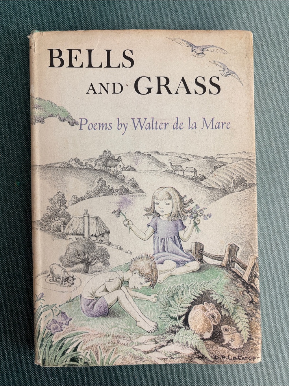 Bells And Grass Poems by Walter de la Marc Book Vintage 1963